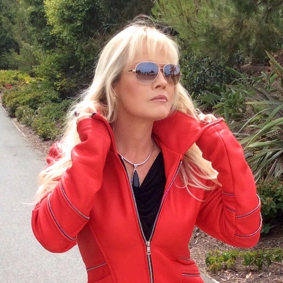 Women’s Red Deerskin Leather Jacket